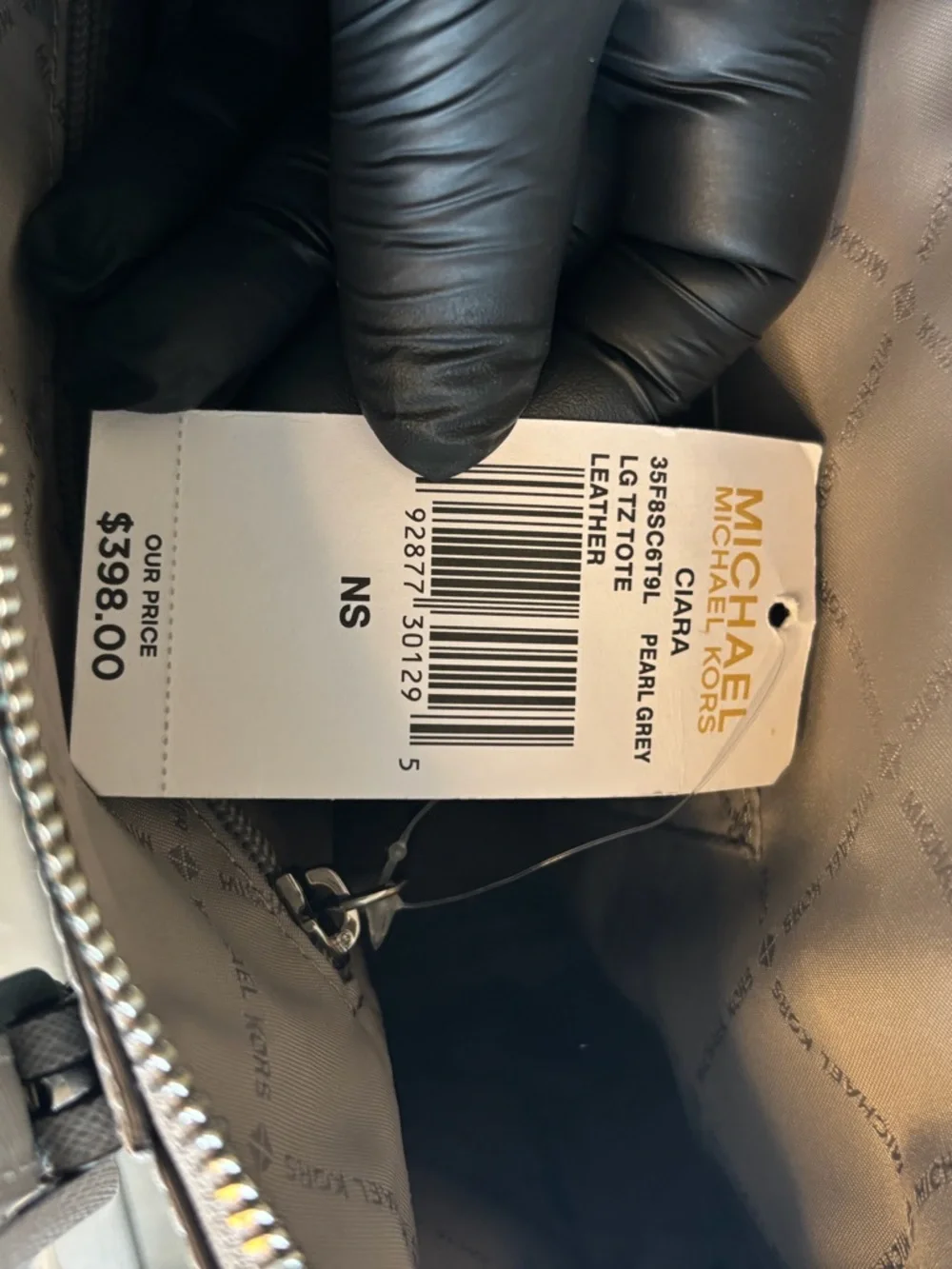 ⭐️Michael Kors Grey Saffiano‎ Leather Tote Bag